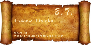 Brabecz Tivadar névjegykártya